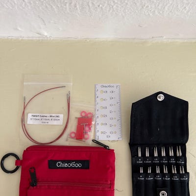 ChiaoGoo Accessory Pocket-Pouch 12x9.5cm Rouge - Pochette Pratique Pour Accessoires Tricot Et Crochet