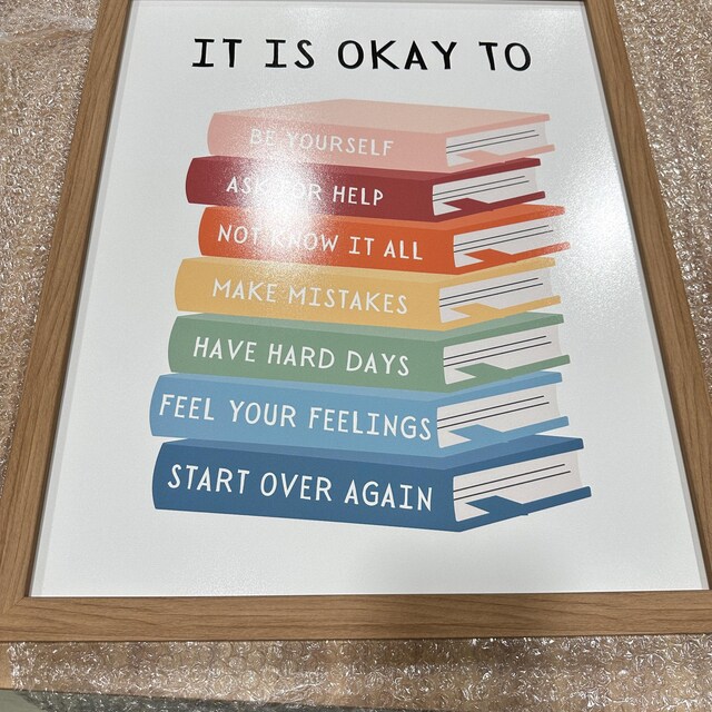 Targa in metallo con scritta in lingua inglese It's Ok to Not Be Ok, poster vintage