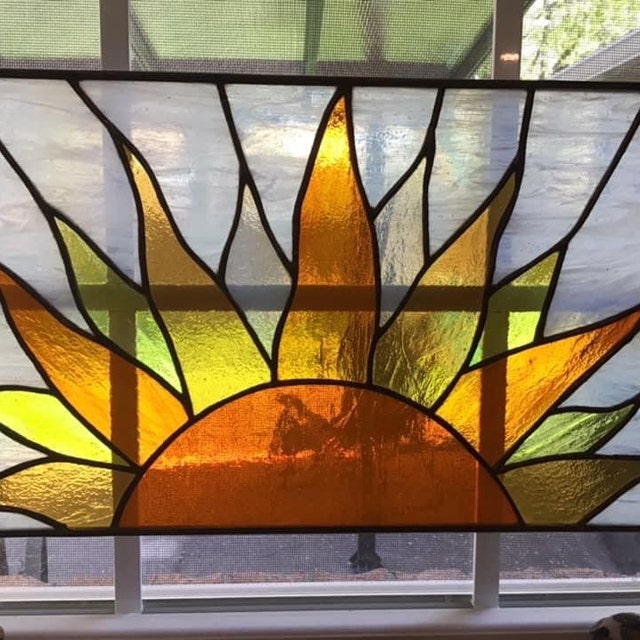 Stained Glass Pattern - Sunflower Pattern — SwellColors Glass Studio