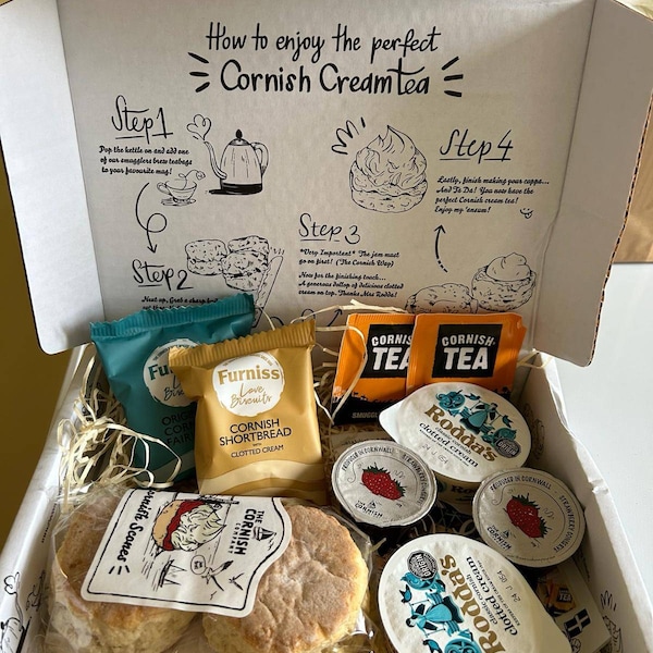Cornish Cream Tea for 2 Hamper, Birthday Gift, Food Hamper, Thank You ...