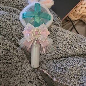 Purple Lightstick Kpop Ribbon Bow Custom Fan Light Stick Decoration
