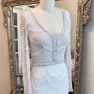 Gatsby Art Deco Gatsby Inspired Full Beaded Wedding Dress - Etsy