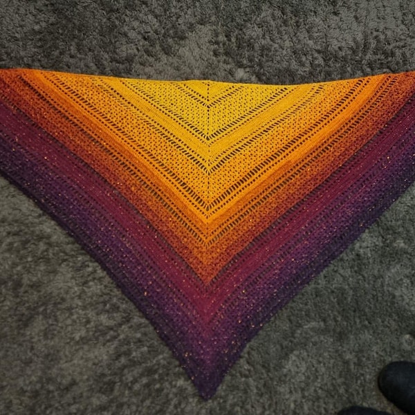 CROCHET PATTERN - Rose Sienna Triangle Shawl Written Pattern Instant ...