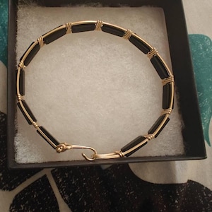 Peridot    Bracelet -  14kt Rolled Gold  - size  6 to 8 -  Wire Wrapped - Bangle bracelet-   Gemstone Bracelet - Cuff Bracelet -Bangle