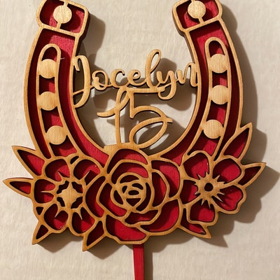 Horseshoe Cake Topper