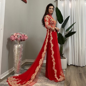 Premade : Vietnamese Wedding Dress áo Dài Cô Dâuready to Ship - Etsy