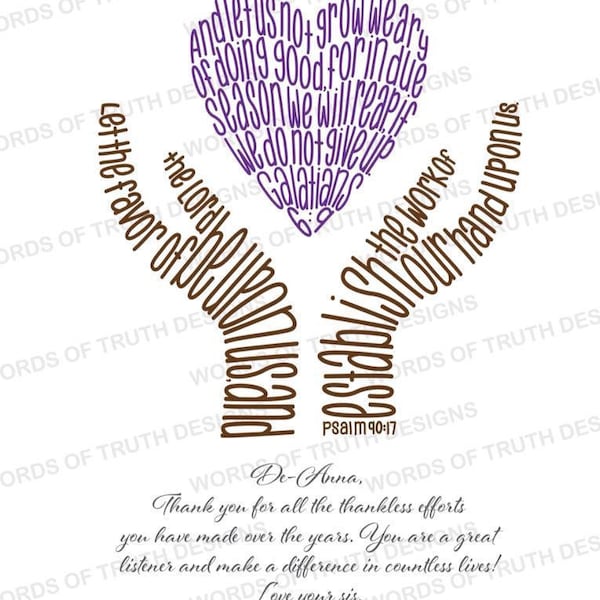 Caregiver Gift, Galatians 6:9 Scripture Wall Art, Thank You Gift for ...