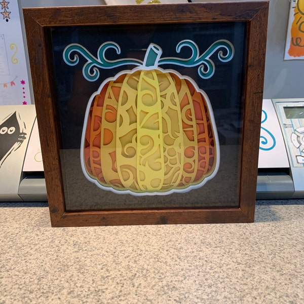 3D PUMPKIN SVG - Fall Svg- Shadow Box Svg - for Cricut - for Silhouette ...
