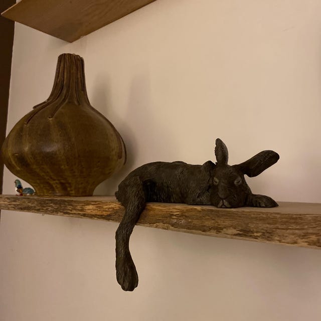 Harlan the Hare LIGHTWEIGHT Shelf Sleeper, Indoor Ornament