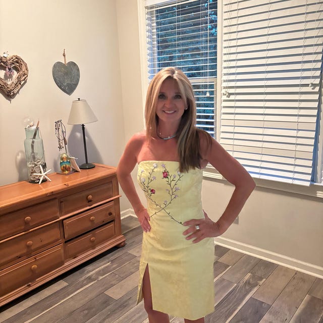 Rachel Green Yellow Embroidered Dress - Etsy Israel