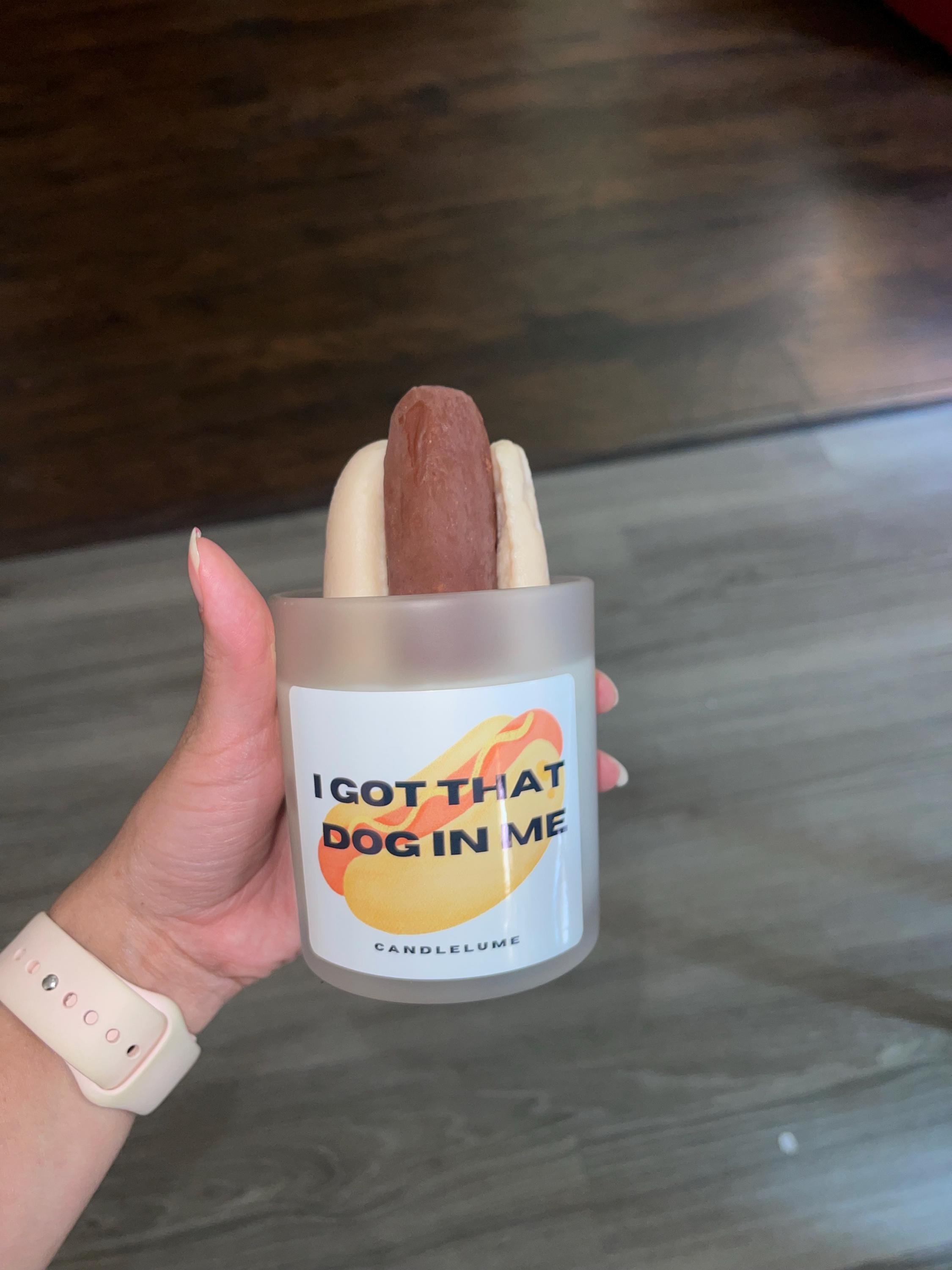 Hot Dog Candle / I got that dog in me candle / funny candle / custom candle / gift ideas