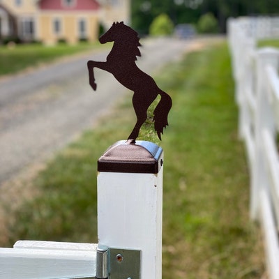 Metal Horse End Cap for 4x4 Fence Post Horse Decor Fence - Etsy