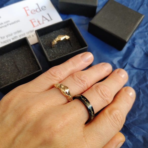 Traditional Fede Ring Made to Your Size in 9ct Gold - Etsy