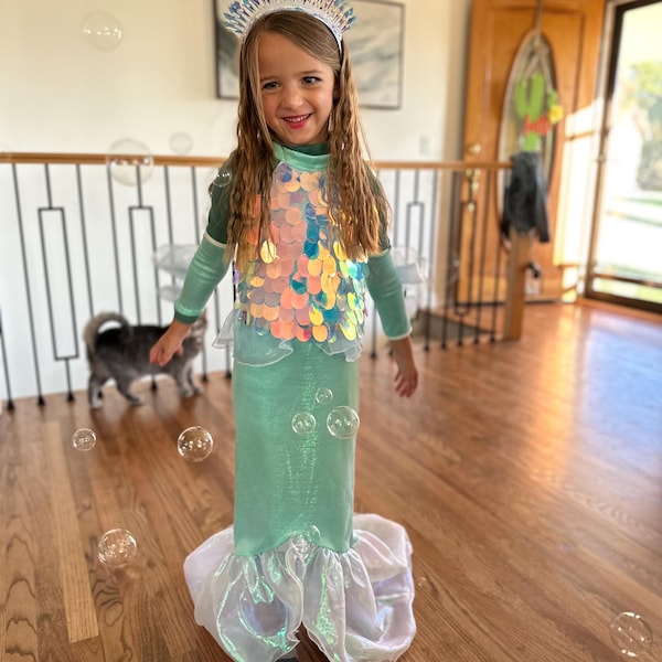 Girls Sequin Mermaid Skirt , 3 colours 2 - 9 years