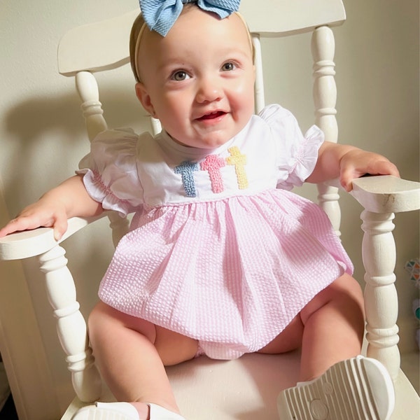Rosebud Ribbons Smocked Romper
