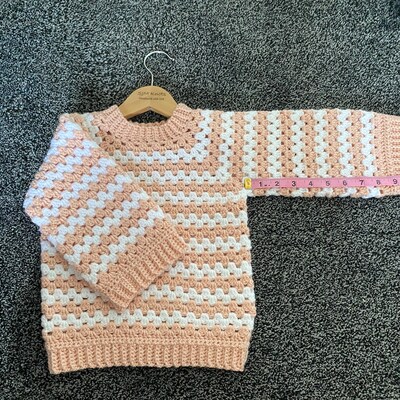 Crochet Jumper Pattern Top Down No Sew Granny Stripe Bell - Etsy