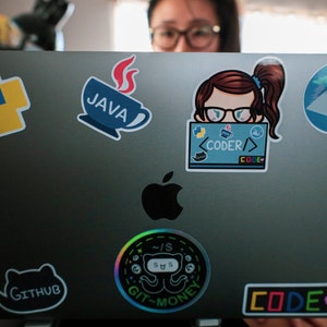 HTML CSS Javascript Transparent Stickers Coding | Etsy