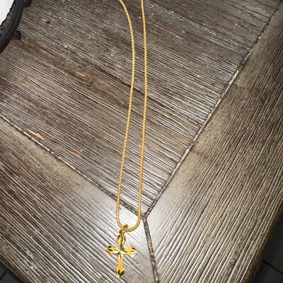 22k Gold Chain Necklace Chain, Fine Gold Handmade Women Jewelry, Indian ...