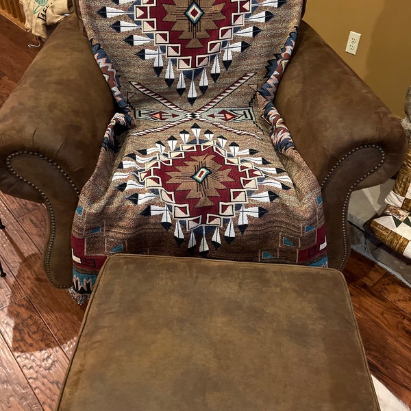Brazos Southwest Woven Tapestry Blanket, Native American Inspired ...