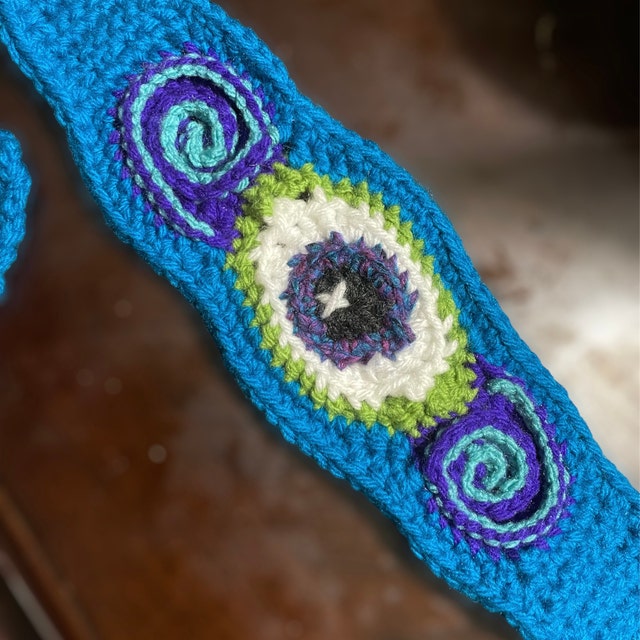 Crochet Headband Pattern - Third Eye Freeform Crochet  display picture 1