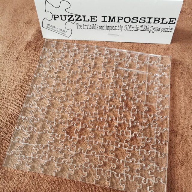 Puzzle Impossible - The Invisible and impossibly Difficult Clear Acrylic Jigsaw  Puzzle - 5x5: Harder (25 Pieces) 