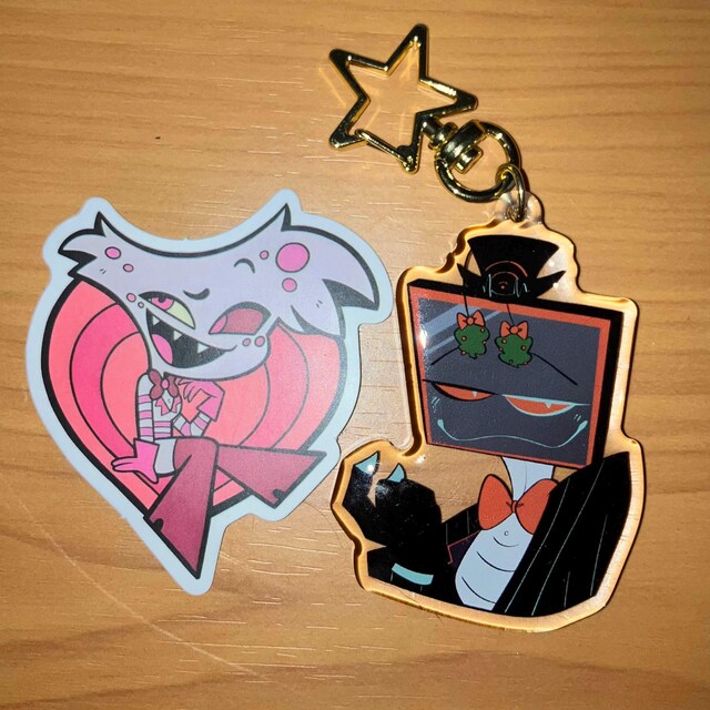 Hazbin Hotel Acrylic Christmas Keychain, Vox - Etsy