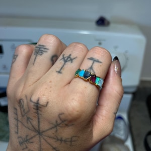 Customer photo from Allison Amy Richard, Custom Raw Gemstone Mothers Ring