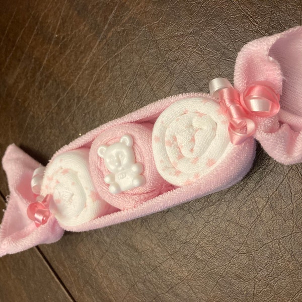 Baby Receiving Blanket & Sock Single Cupcake Gift - Bear main image 1