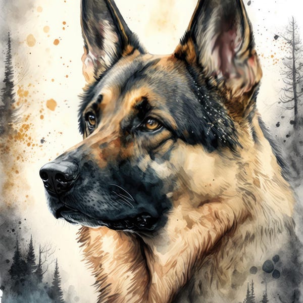 Dog Portrait Labra-doodle Owner Gift for Dog Memorial Pet Painting Gift ...