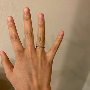 Vintage Diamond Wedding Band Art Deco Leaf Minimalist  Pure Silver Dainty Wedding Ring  Anniversary Women Gift