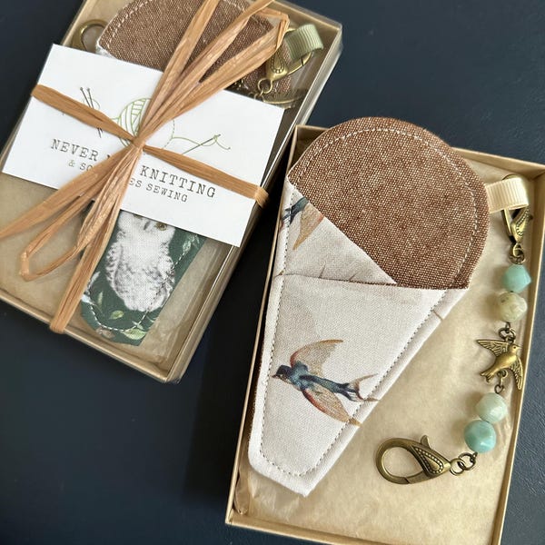 Vintage Copper Sewing Gift Set • Matching Copper Needle Threader ...