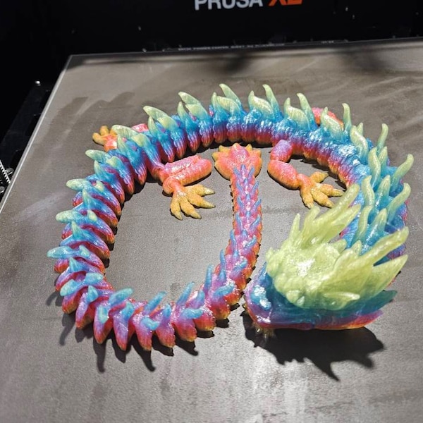 Flexi Print-in-place Imperial Dragon - STL File for 3D Printing - Etsy ...