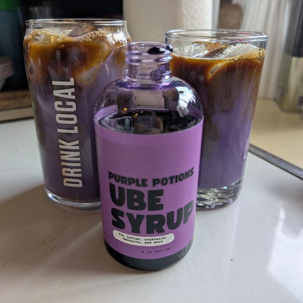 Ube Coffee Flavoring Syrup - Purple Potions Filipino Ube Latte Syrup (8oz)
