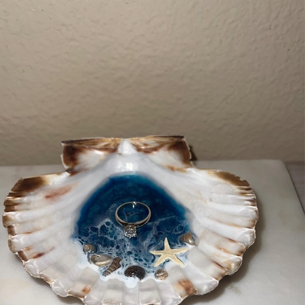 Made in Hawaii Ocean Shell Ring Dish | Jewelry Dish Maui Made | Beach ...