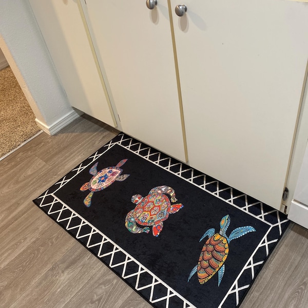 Tortoise Turtle Non-slip Washable Kitchen Rug Mat - Etsy