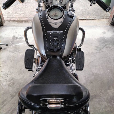 Chrome Cruisers Harley Davidson Sportster XL883 Black Leather Left Side Saddle Bag - 5L