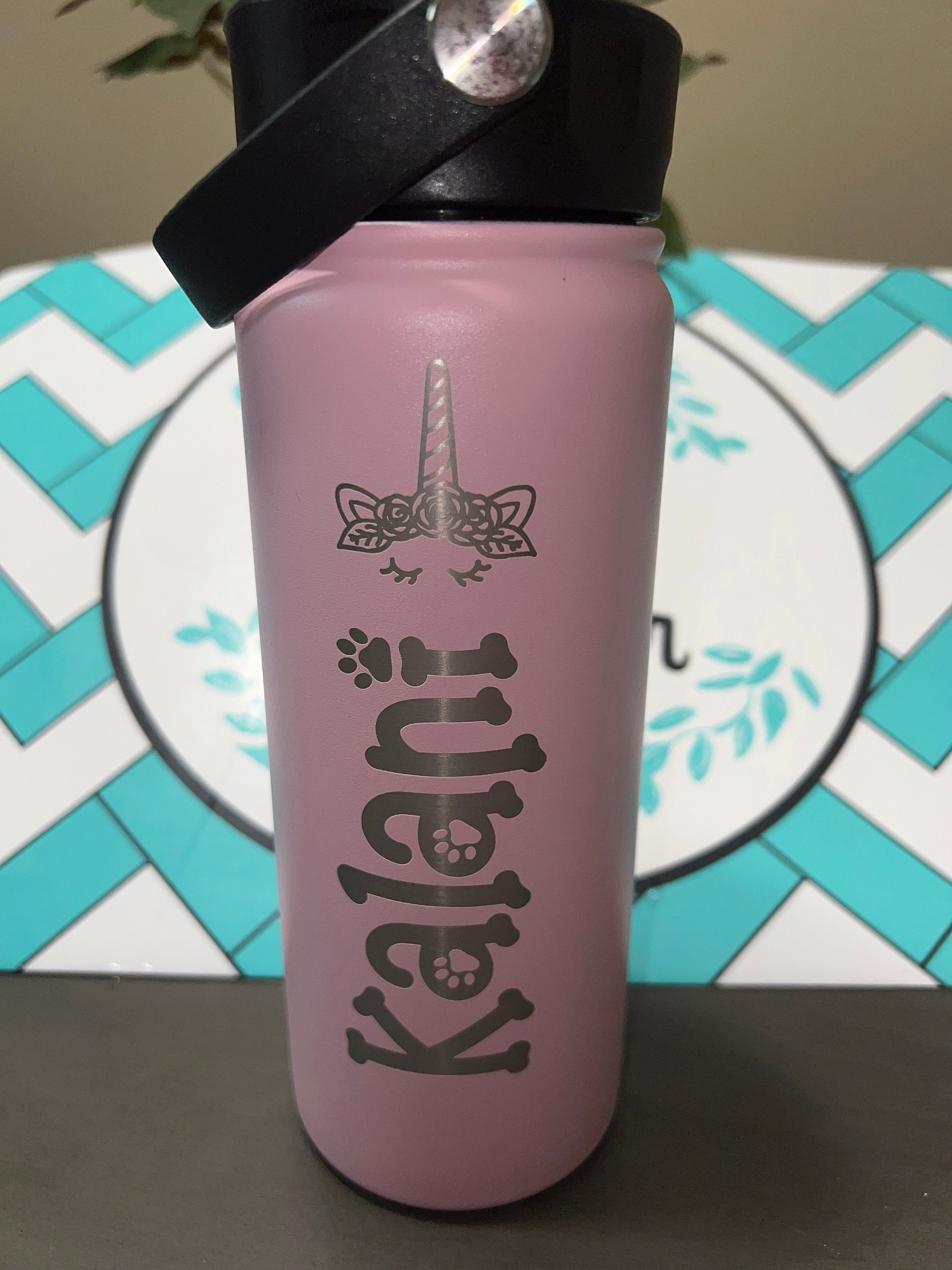 Personalized Kid Water Bottle, Back to School Gifts for Kids, Custom Laser Engraved Bottles, 18oz Water Bottle Personalized Water Bottle