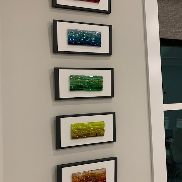 Glass Wall Art Modern Glass Art Contemporary Glass Art Fused Glass Wall ...