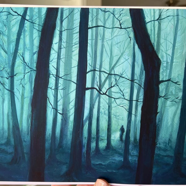 spooky-wall-art-8x10-fine-art-print-foggy-woods-halloween-decor-etsy