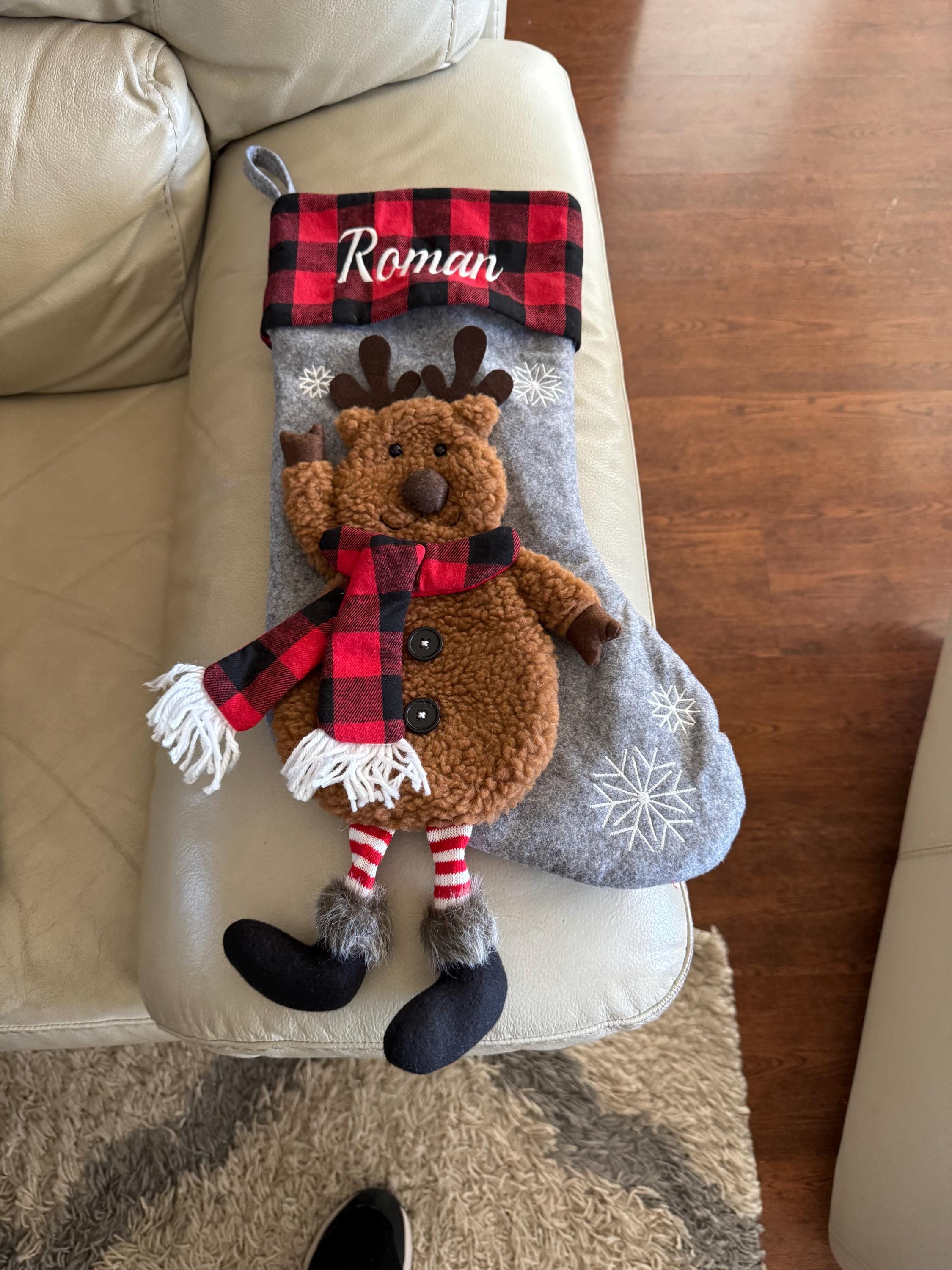 Personalized Family Christmas Stockings, Custom 3D Christmas Stockings, Holiday Decor, Embroidered Stockings With Name, Monogram Stocking