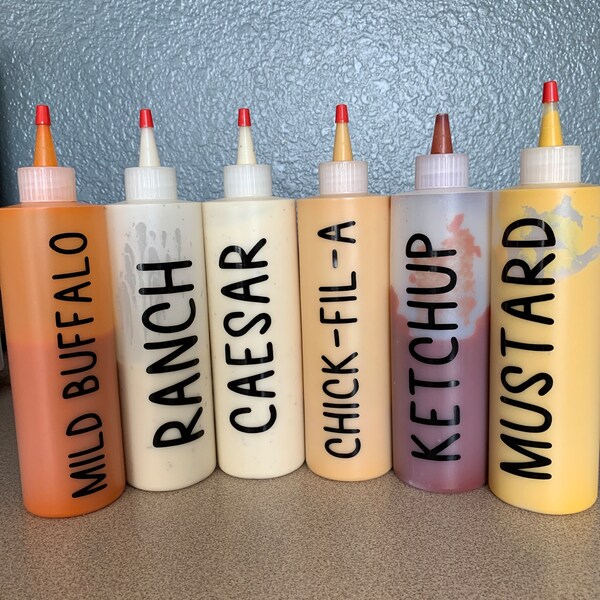 Dressing Labels Custom Sauce Bottle Labels Dressing Bottle Labels Vinyl Labels ...