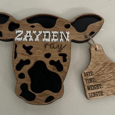 Personalized Bull Name Sign