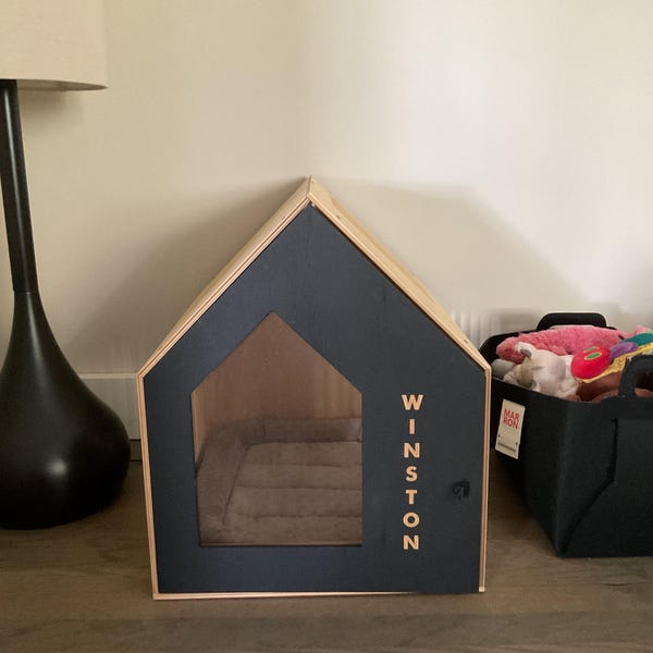 Photo inspiration: Picture Idea: Personalized Dog Crate Puppy House With Door Custom Pet Furniture