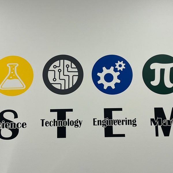 STEM STEAM School Wall Decal: Science, Technology, Engineering, Math - Etsy