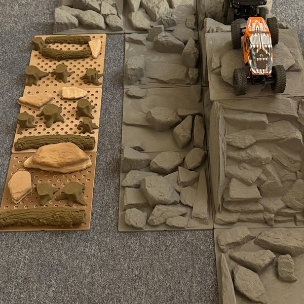 3D Printed RC Crawler Build Your Own Crag Course Components for 1/18th ...