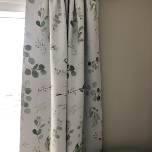 Neutral Curtains, Greenery Leaves Curtains, Gender Neutral Blackout ...