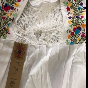 Mexican Embroidered Top, Size S,M,L,XL,XXL, Blouse Oaxaca, Mexican Tops ...