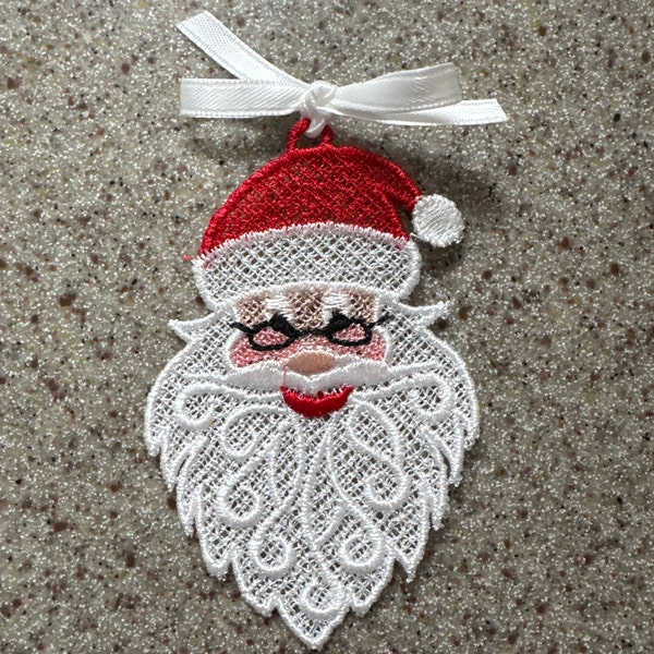 FSL Santa Ornament (2 Sizes). Christmas Embroidery Designs. Instant ...