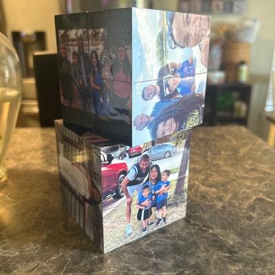 Personalized Photo Cube, Infinity Cube Custom Photo Anniversary Gift ...