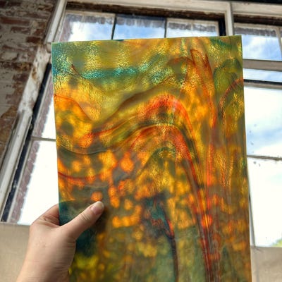Rare Oceana Santa Cruz rod Craig Stained Glass Sheet, Purple/white ...